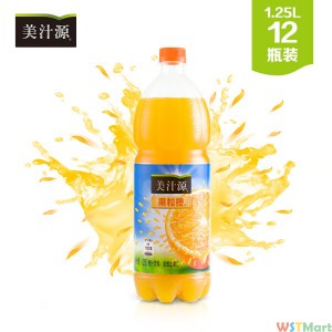 美汁源果粒橙果汁饮料1.25L*12瓶