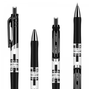 得力S02 按动中性笔 0.7mm