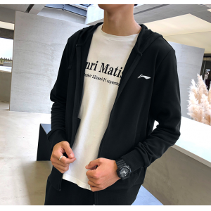 李宁男春冬季立领开衫卫衣